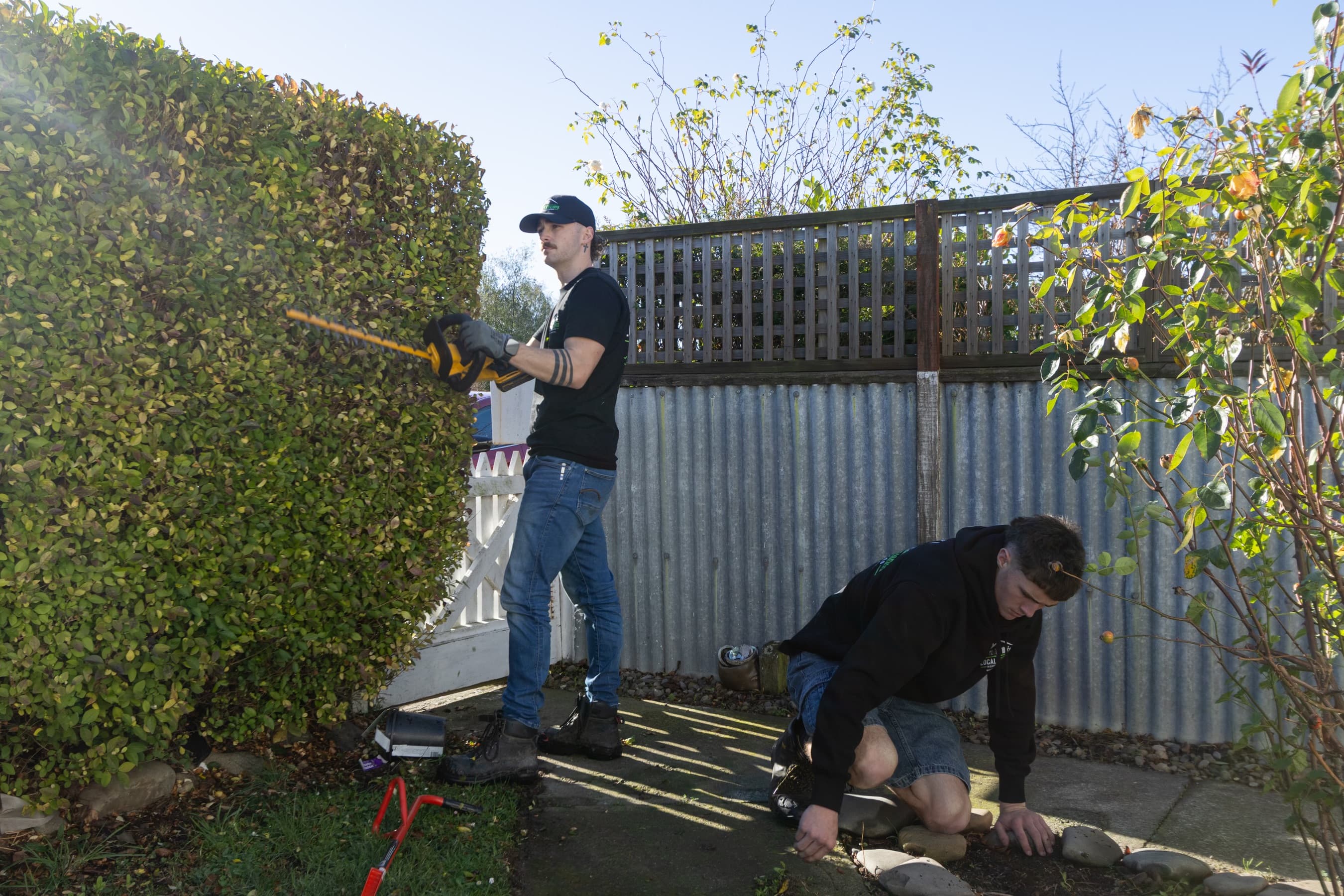 Seth and Levi on the job